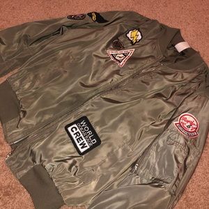 Olive Green Bomber Jacket